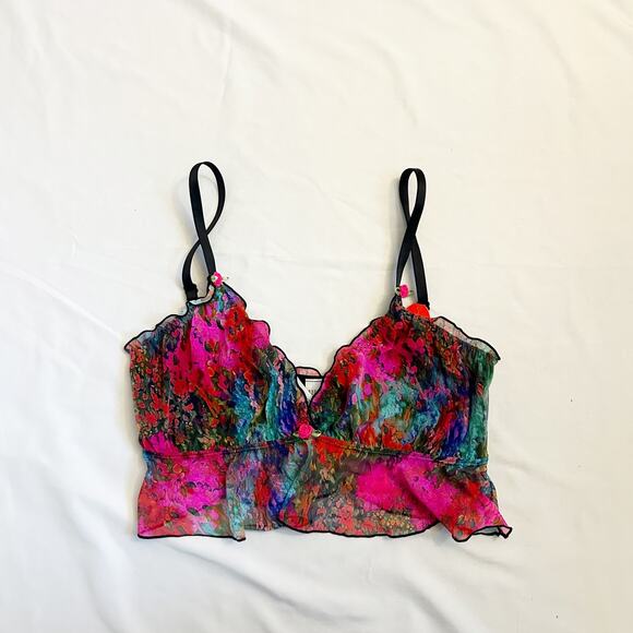 Floral Print Bralette Crop Top - Picture 1 of 2